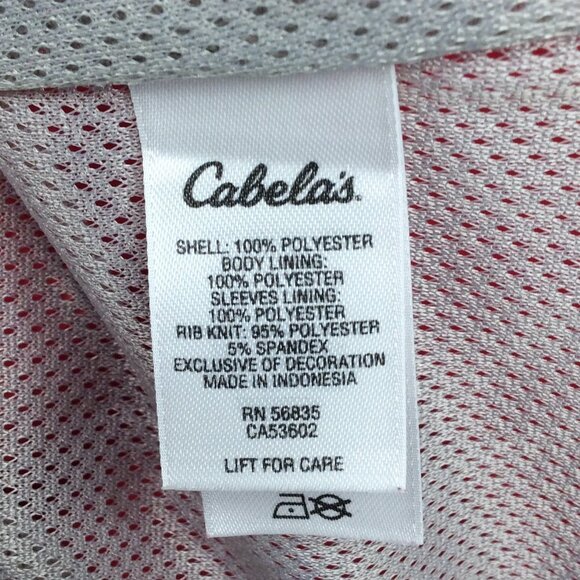 Cabelas Pullover Windbreaker Shirt Jacket Womens Size XL Pink V-Neck Pockets - Picture 10 of 10